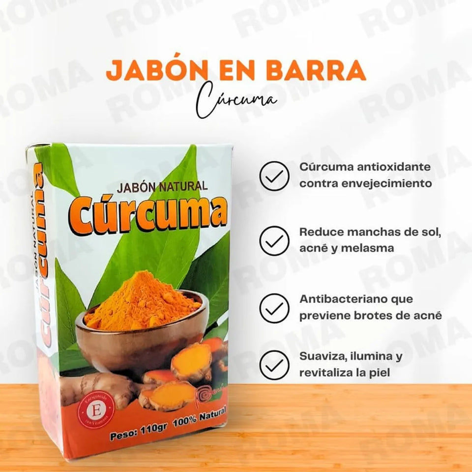 JABON NATURAL CORPORAL DE CURCUMA 110gr
